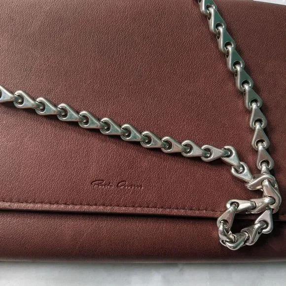 RICK Owens brown leather wallet chain new no tags - Picture 4 of 8